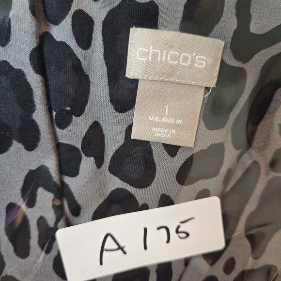 Chicos 1 (medium) Leopard print tunic top. NWOT - Picture 10 of 10